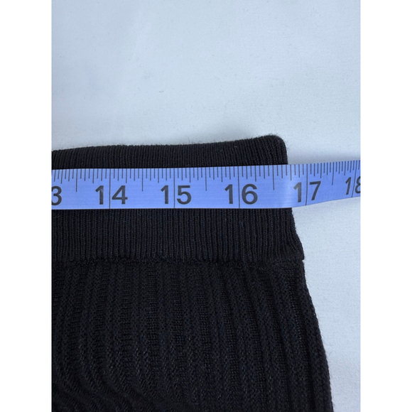 Women's Max Studio Black Ribbed Knit Pleated Midi Skirt XL - Picture 8 of 8